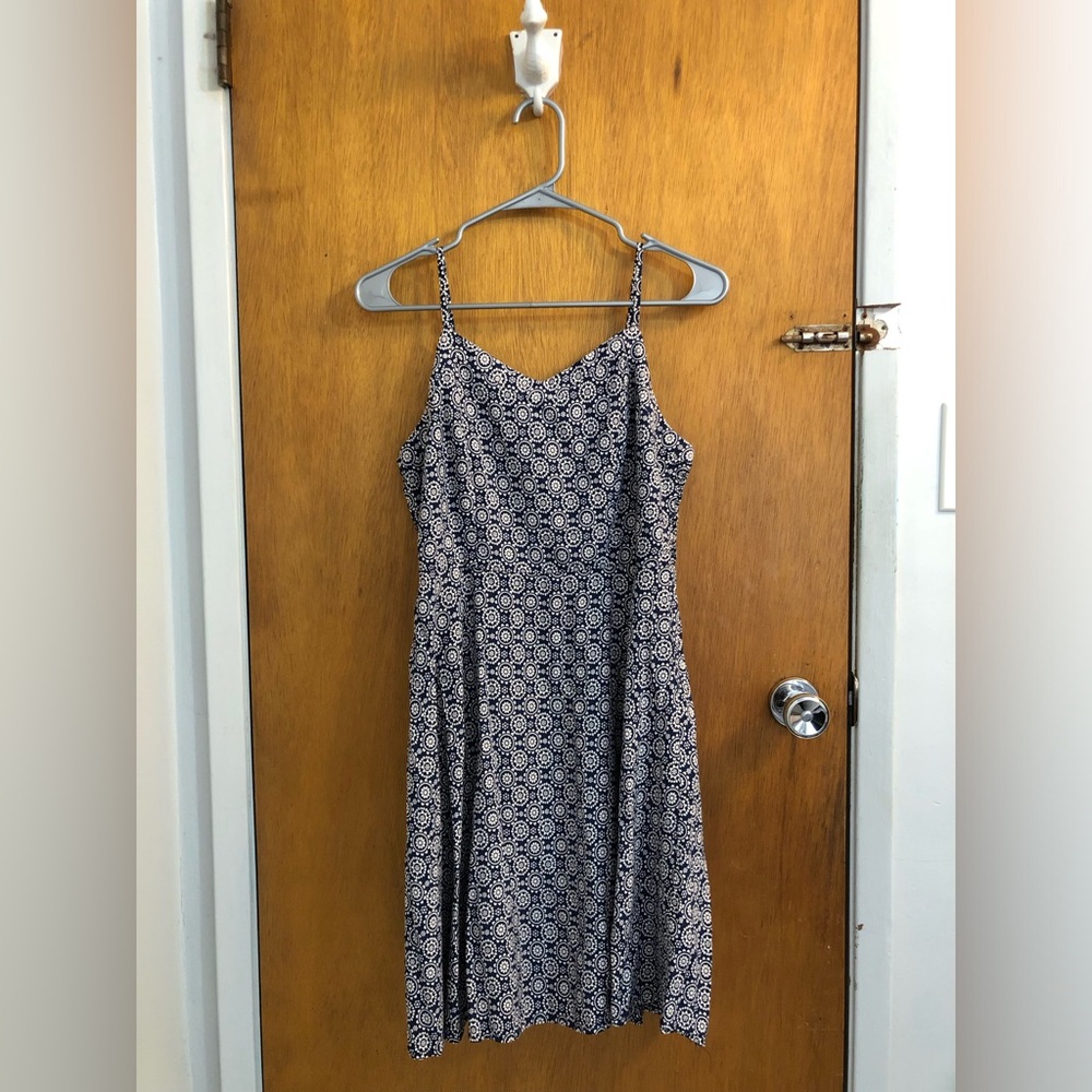 Joe Fresh Navy and White Print Dress